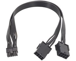 12-pins naar dubbele 8-pins verlengkabel, GPU-voedingskabel compatibel met NVIDIA RTX 3060Ti 3070 3080 3090 grafische kaart adapterkabel