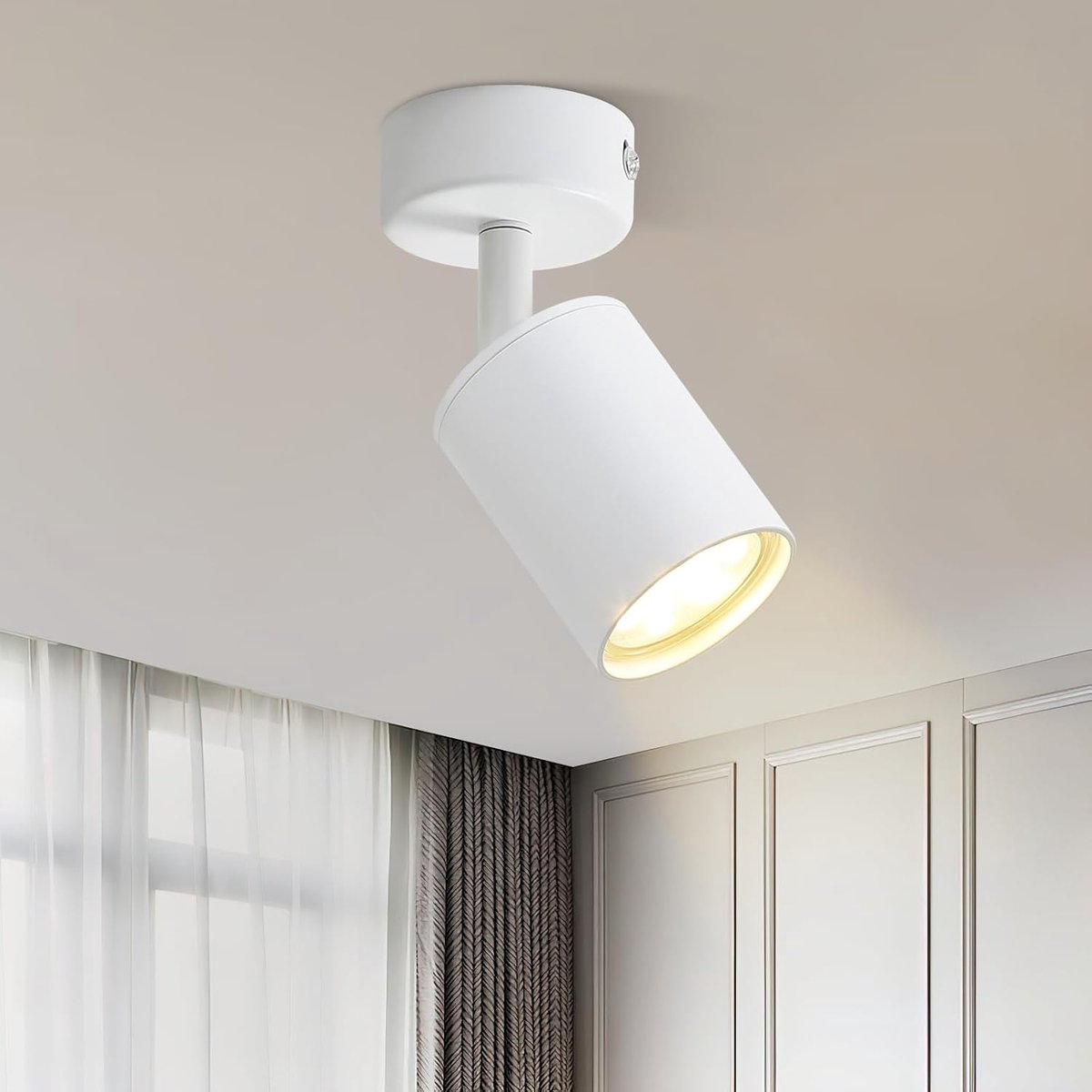 Plafondlamp 1-vlam Woonkamer : Moderne GU10 Plafondspot Ronde Wit