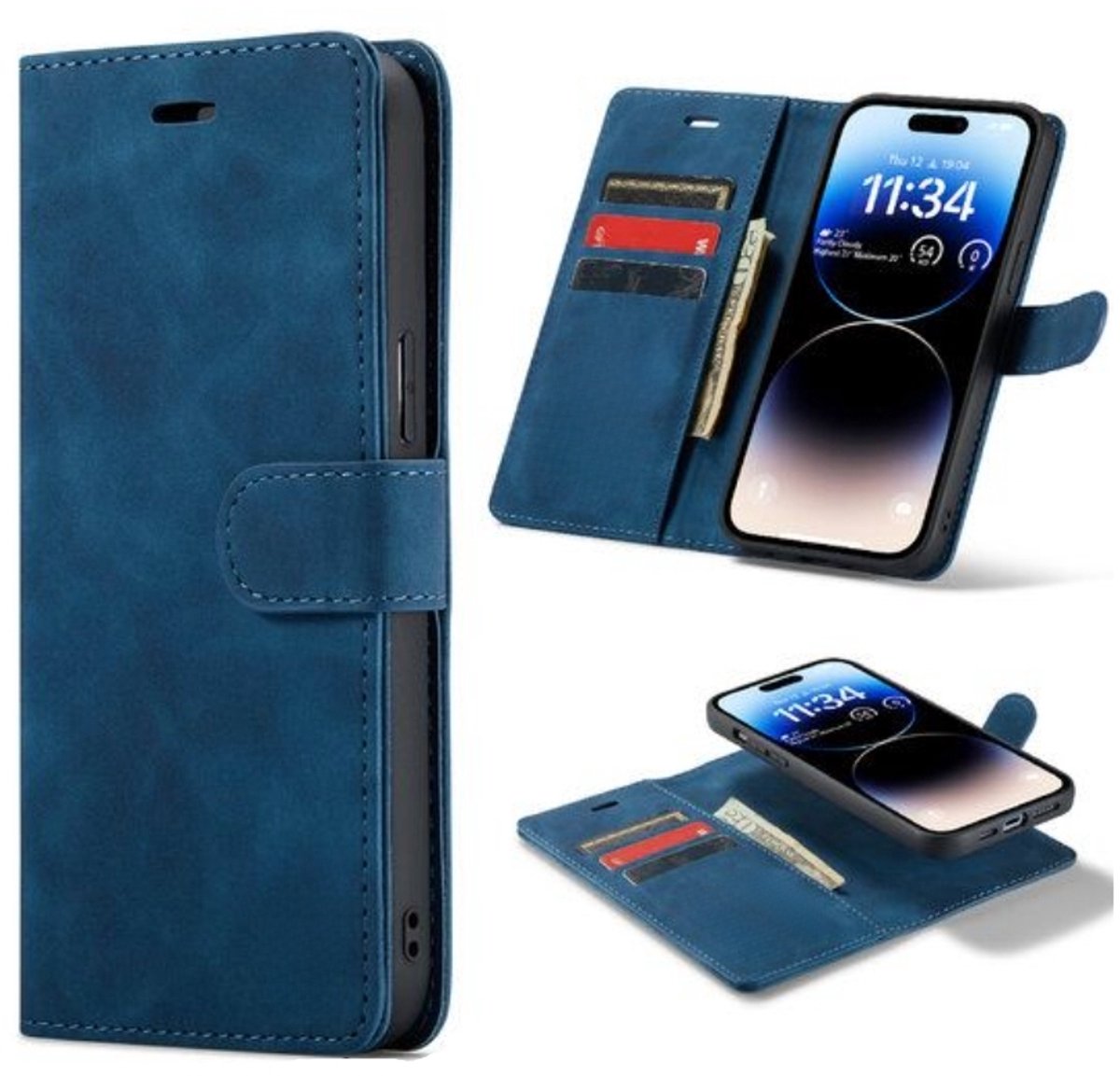 Cityhoesje – Samsung S25 FE Bookcase 2-in-1 – Blauw