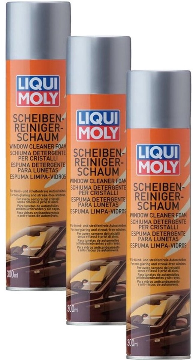 3x Ruitenreinigingsschuim - 300 ml - voor helder zicht - optimale veiligheid