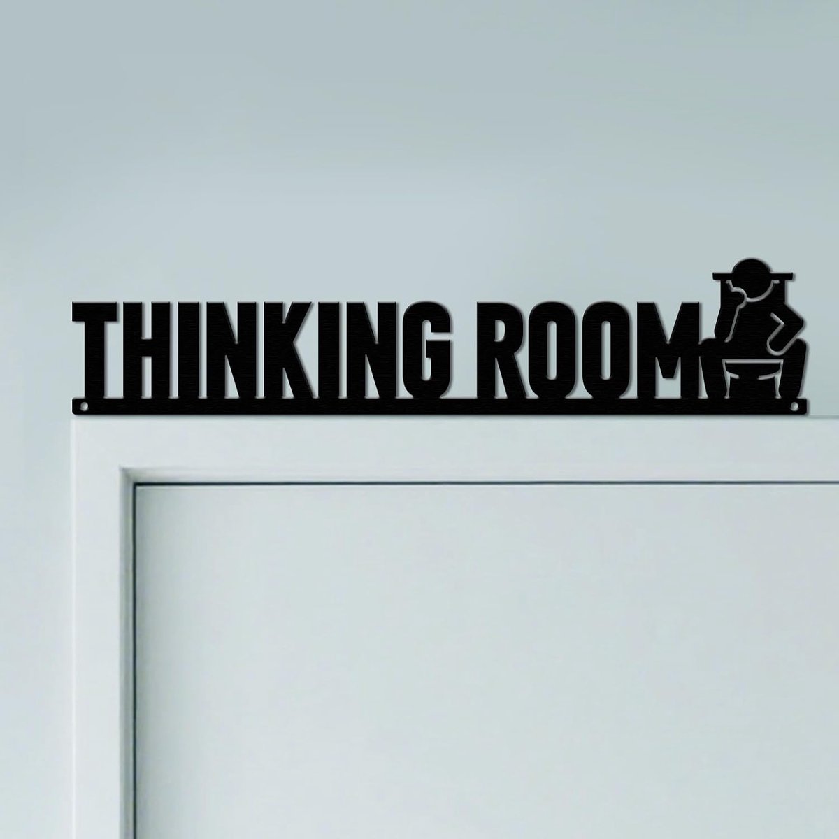 CUTHOLLOW Thinking Room Door Frame Ornament Metal Door Frame Decoration Creative Door Frame Art Door Corner Decoration - ShopVlot
