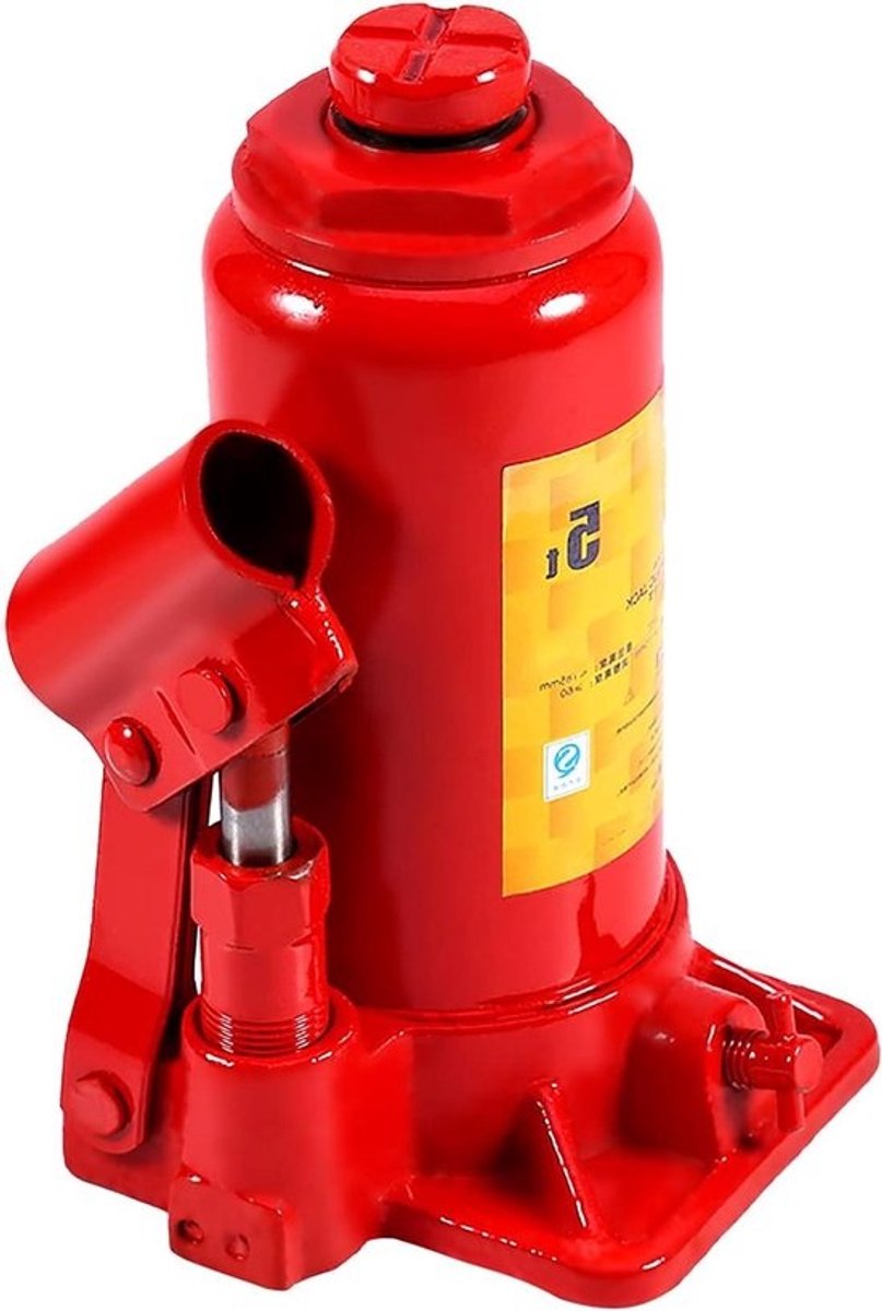 Hydraulische krik 5 ton - Verticale flessenkrik voor auto en motorfiets