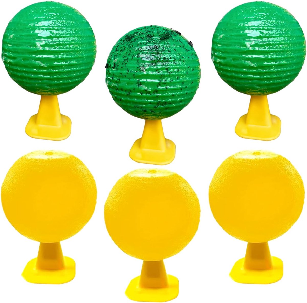6 stks Fly Catcher Fruit Fly Catcher ultra sterke fruitvlieg val Sticky Insect Ballen insect sticky traps voor Fruit Fly Hoverfly Gnat voor indoor outdoor keukens woonkamers tuinen (combinatie)