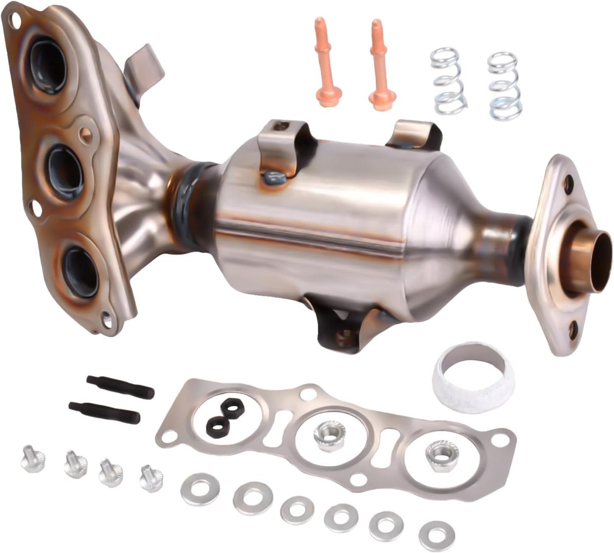 Catalytic Converter with Mounting Kit Gasket Set Suitable for C1 (PM_, PN_) 107 (PM_, PN_) AYGO (_B1_) 2005-2014 Car - ShopVlot
