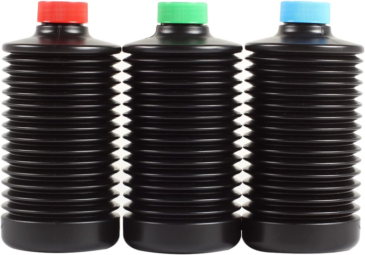 3 stuks 1000 ml opvouwbare fles chemische opslag donkere kamer opvouwbare container voor vloeistoffen opslag roestvrij laboratoriumaccessoires