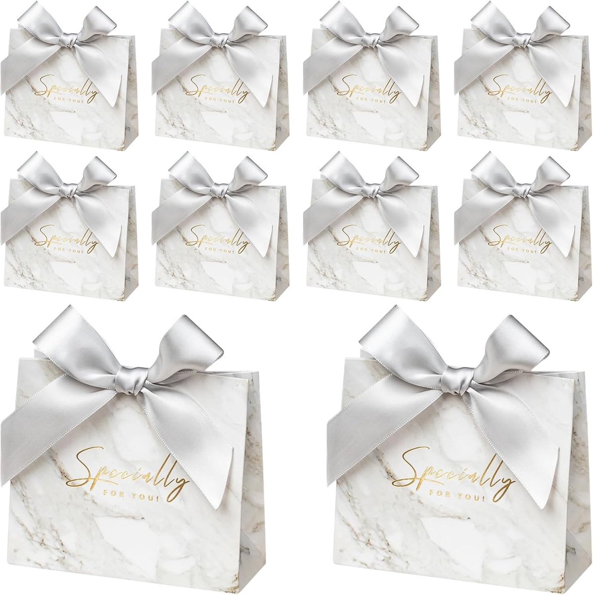Kleine Waterdichte Papieren Cadeauzakken met Strik voor Verjaardag, Bruiloft en Feestjes - Perfect voor Snoep en Cadeaus