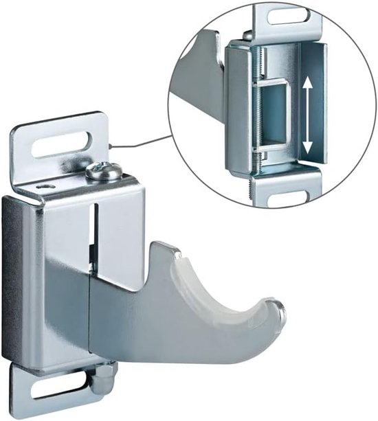 Muurbeugels voor aluminium radiatoren, met verticale / horizontale afstelling en veiligheid - Witte ABS-afdekking en kunststof isolatoren - Maximale capaciteit 50 kg per bevestiging - 3 stuks. — afbeelding 5