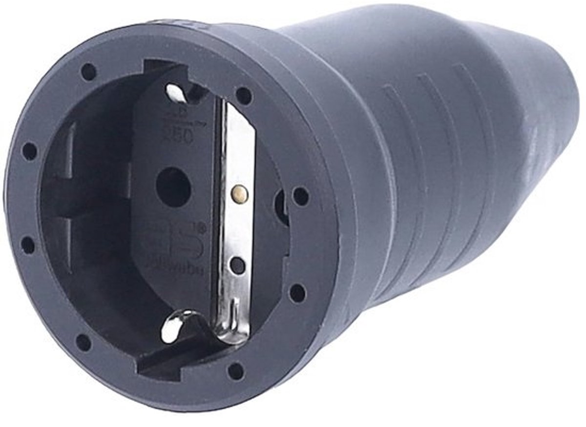 Rubberen koppeling - Zonder kabel - IP20 - Zwart - Voor bouwplaats en tuin