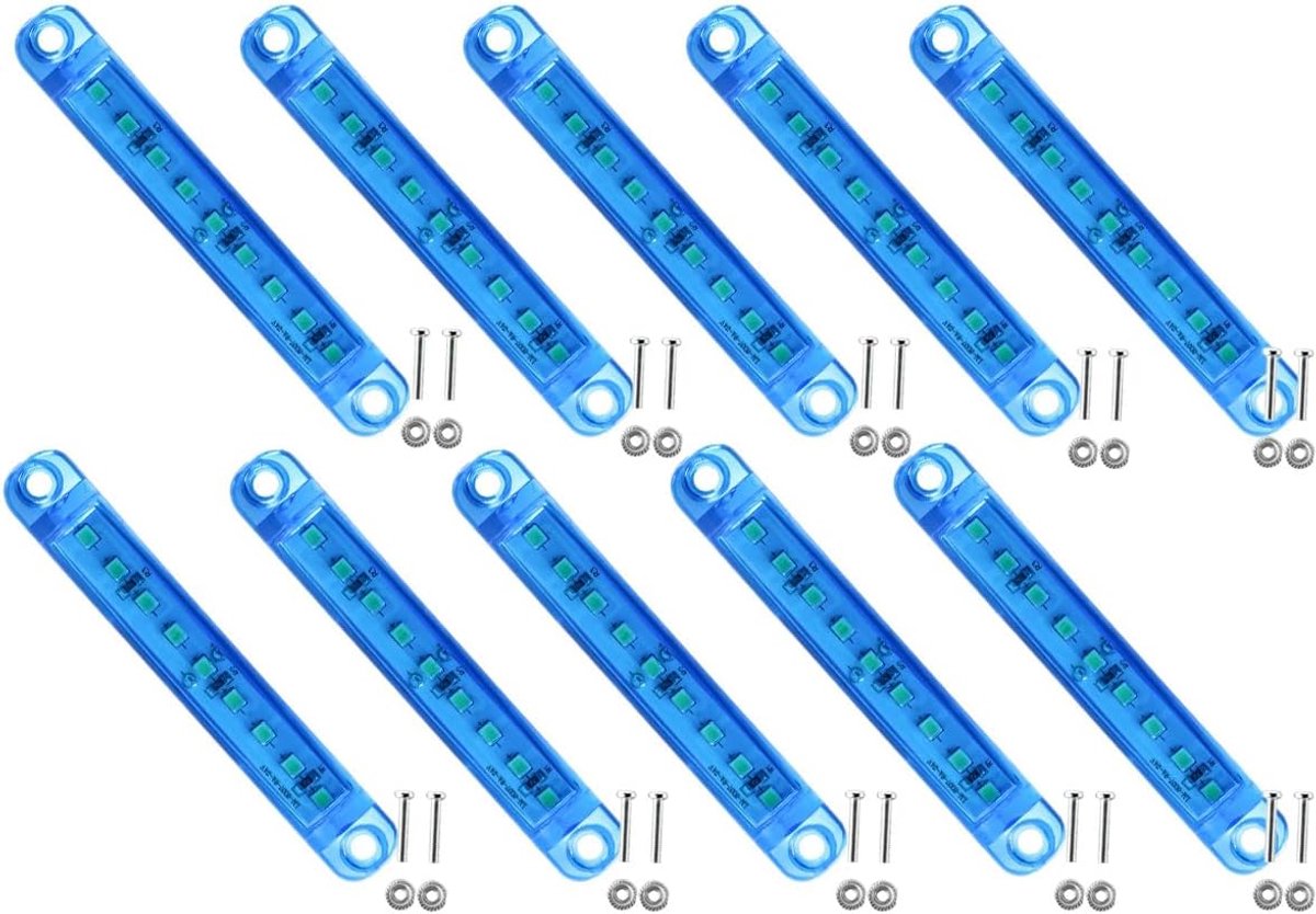10stks Blauwe LED zijmarkeringslichten 12-24V geleide waterdichte