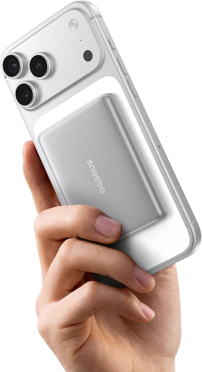 Ultra Slim 20W Fast Charging MagSafe Power Bank 5000mAh - Draadloze Externe Batterij met USB C Kabel voor iPhone 17/16/15/14/13, Draagbare Oplader met Magnetische Functionaliteit