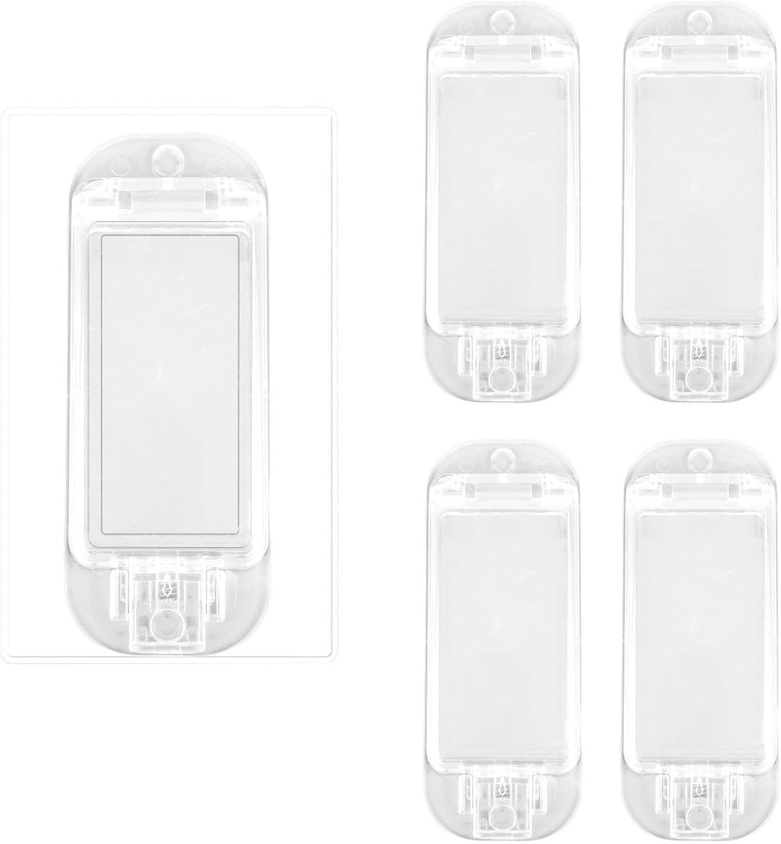 4 Stuks Lichtschakelaar Afdekking, 11x4,2cm Beschermende Wandschakelaar Afdekkingen met 8 Schroeven Kinderstopcontact Veiligheidsaccessoires voor Tuimellicht (Transparant)