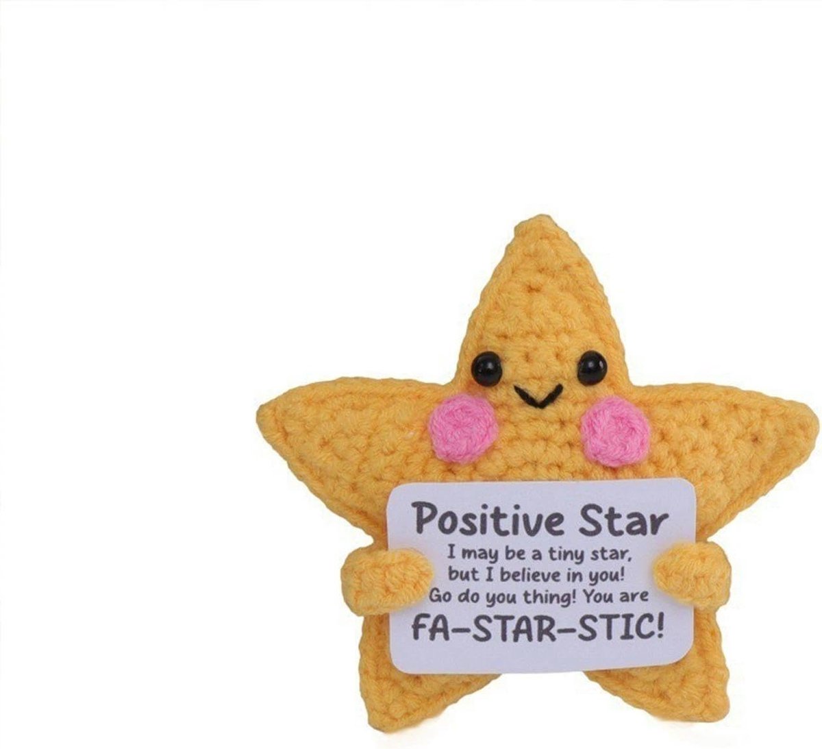 Gehaakte ster pluche ornament - schattig zacht decor voor zus, voor， gehaakte ster afstudeergeschenk, cadeau-ideeën voor verjaardag