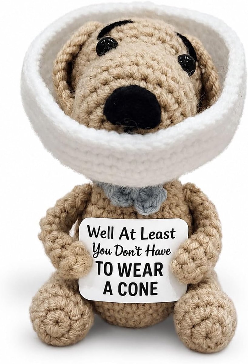 Gehaakte hond pluchen dier grappig cadeau handgemaakt