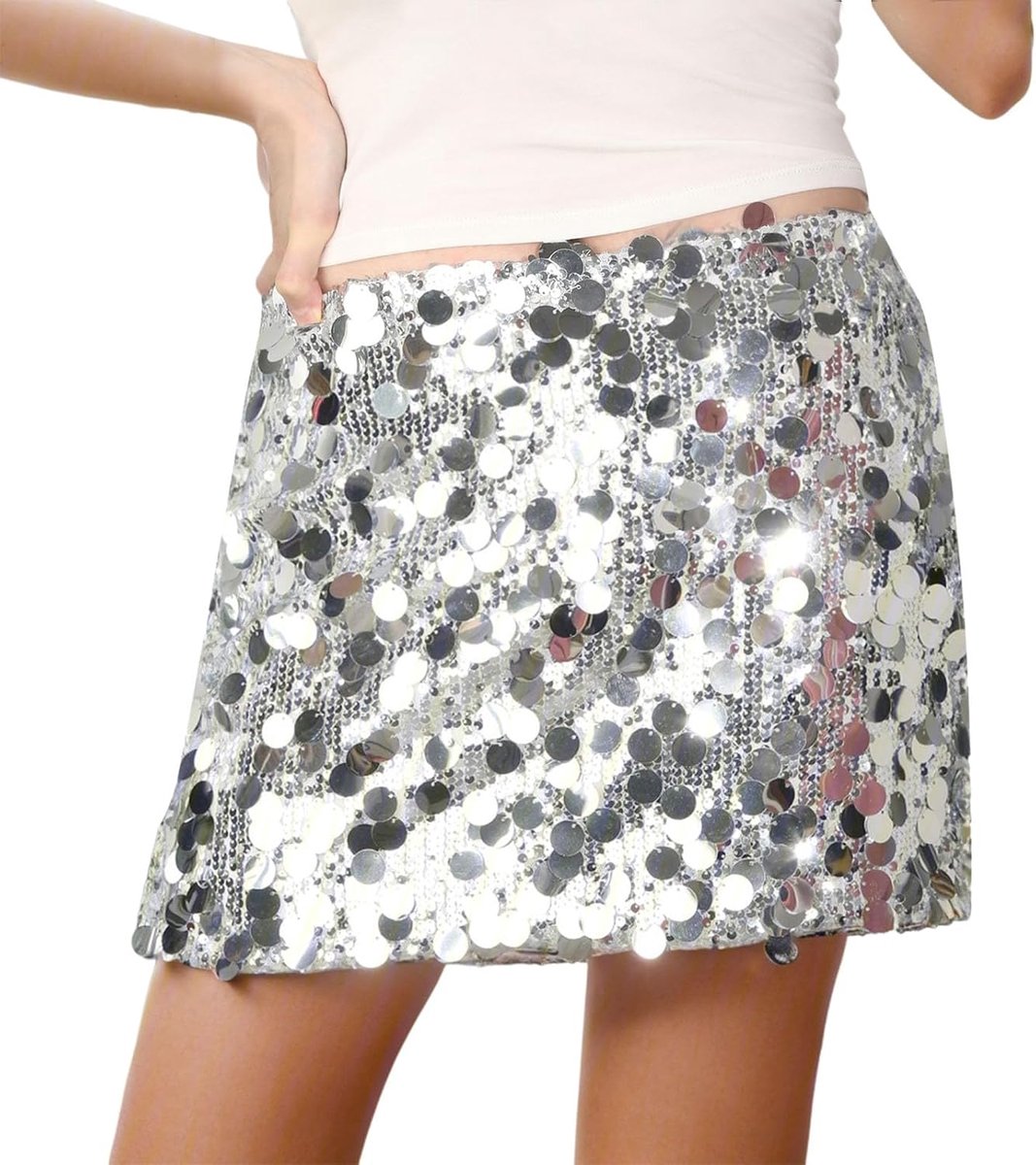 Damesrok met hoge taille, geplooid, uitlopend, trapezium, portefeuille, midi, elegant, chic, rekbaar, effen, lente, kantoor, klassiek, mode, A25