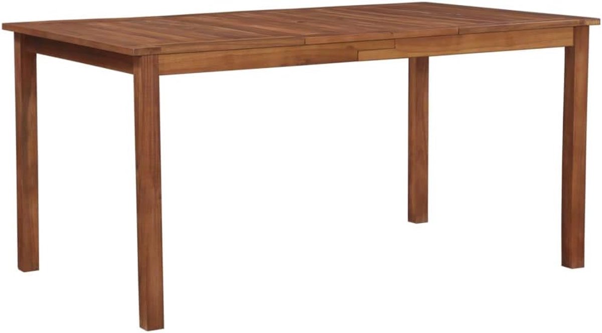 rechthoekig, houten tafel, balkon, eettafel, massief acaciahout, 150 x 90 x 74 cm (l x b x h), geschikt voor buiten