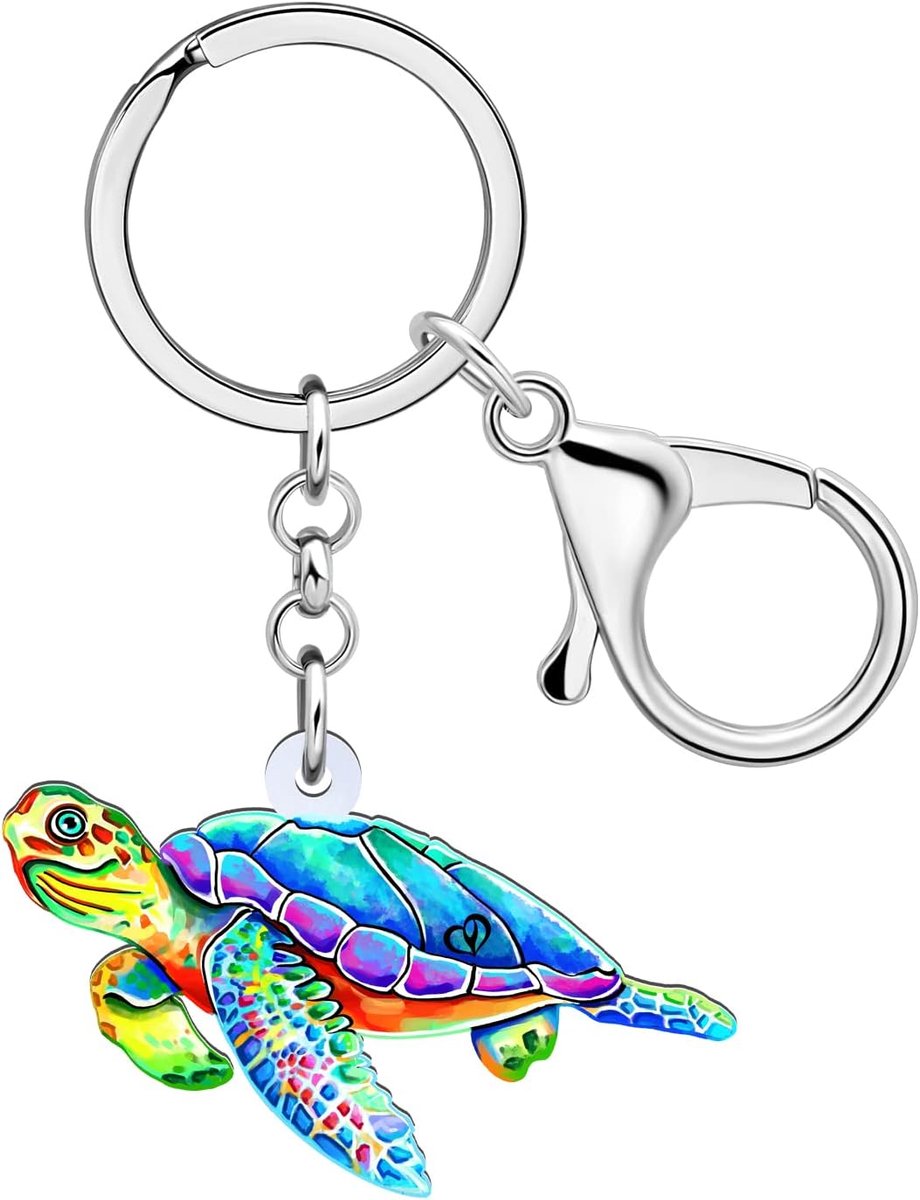 Blauwe Zeeschildpad Sleutelhangers Zomer Strand Oceaan Dieren Autosleutels Sleutelhanger Sieraden Voor Vrouwen Rugzak Charms Geschenken