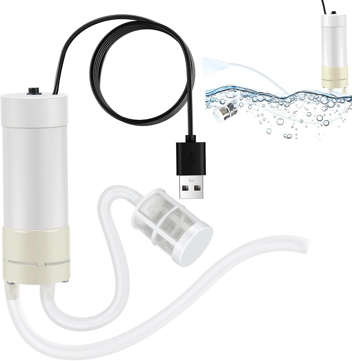 Elektrische waterpomp, zelfaanzuigend, USB, kleine pomp