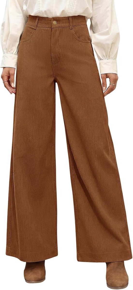 Heekpek Corduroy broek Dames Casual Wijde Pijpen Broek