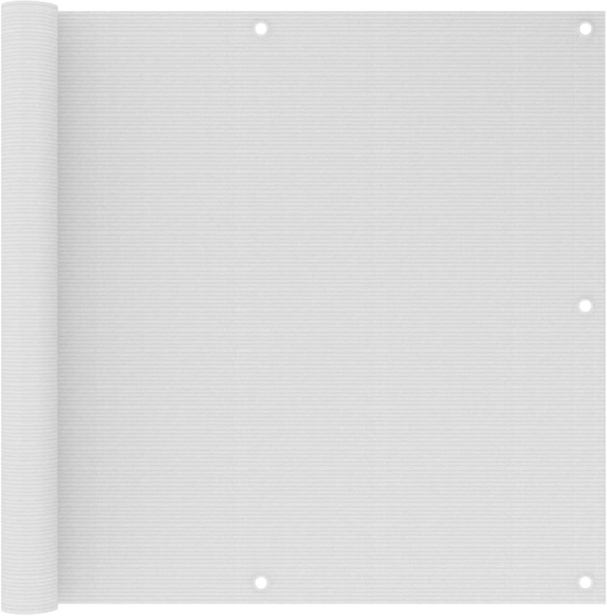 Balkon inkijkbescherming, balkonbekleding balkonbekleding terras bekleding zonwering windscherm wit 90x500 cm HDPE
