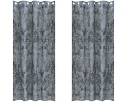 Gordijnen, set van 2, zilvergrijs, 245 x 140 cm, verduisterend, warmtebescherming, woonkamer, slaapkamer, kantoor