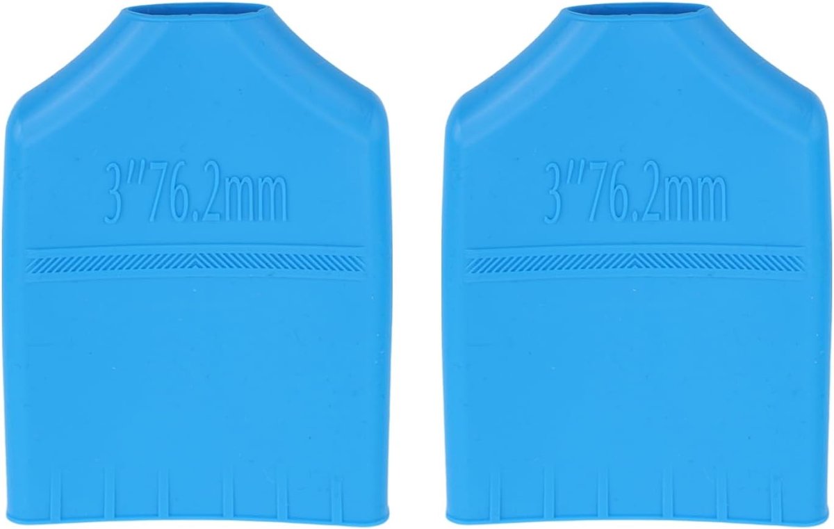 2 Stuks Kwasthoezen, Duurzame Siliconen Beschermhoezen voor 7,62cm Kwasten Universele Beschermer voor Professionele Kunstenaars en Doe Het Zelvers (Blauw)