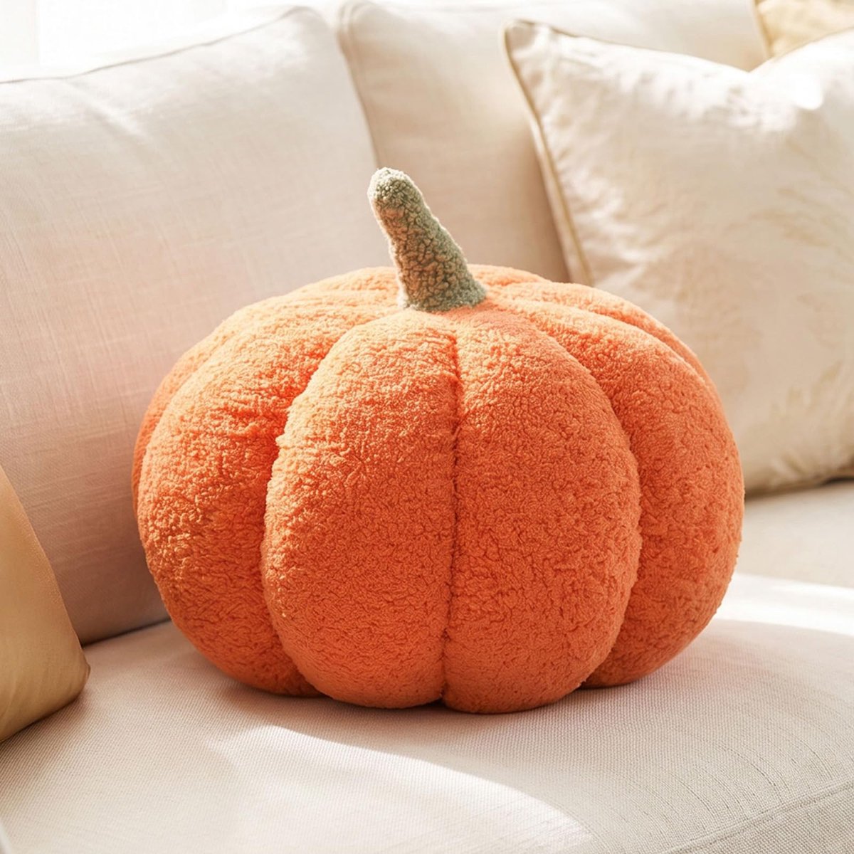 Famanu – Halloween pompoen kussen, herfstdecoratie sierkussen pompoen