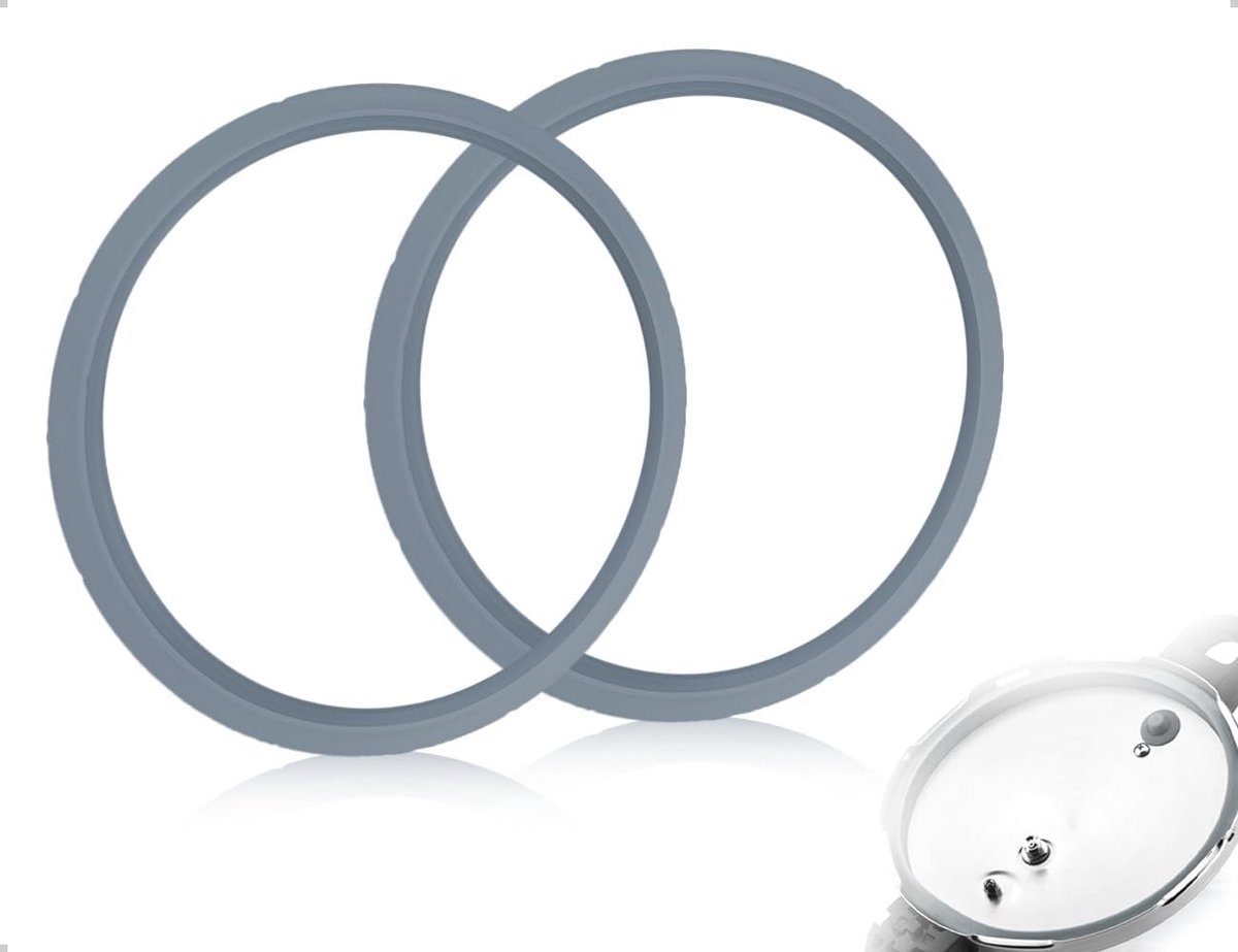 2 stuks 22 cm snelkookpan reserveonderdeel afdichtingsring, 22 cm siliconen afdichting, compatibel met WMF snelkookpan 6068559990 6068559997, compatibel met Silit Pot 3 L 4,5 L 6,5 L 8,5 l