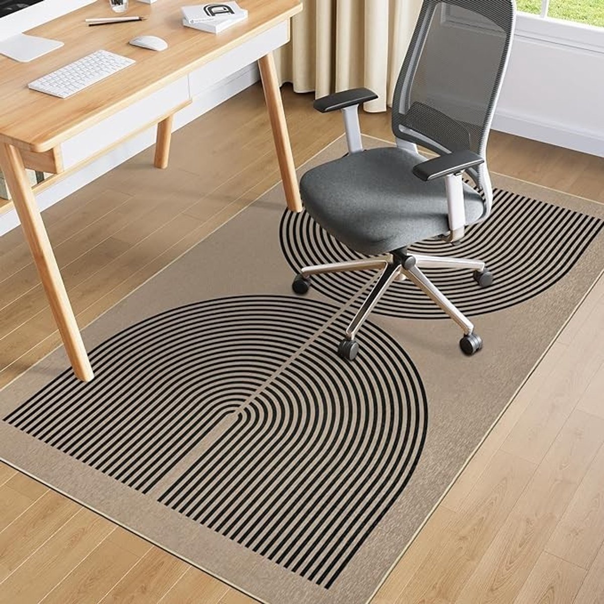 Livatto Antislip Stoelmat 90x120 cm – Vloerbescherming voor Hardhout, Tegel en Vinyl – Geluiddempend en Vouwbaar