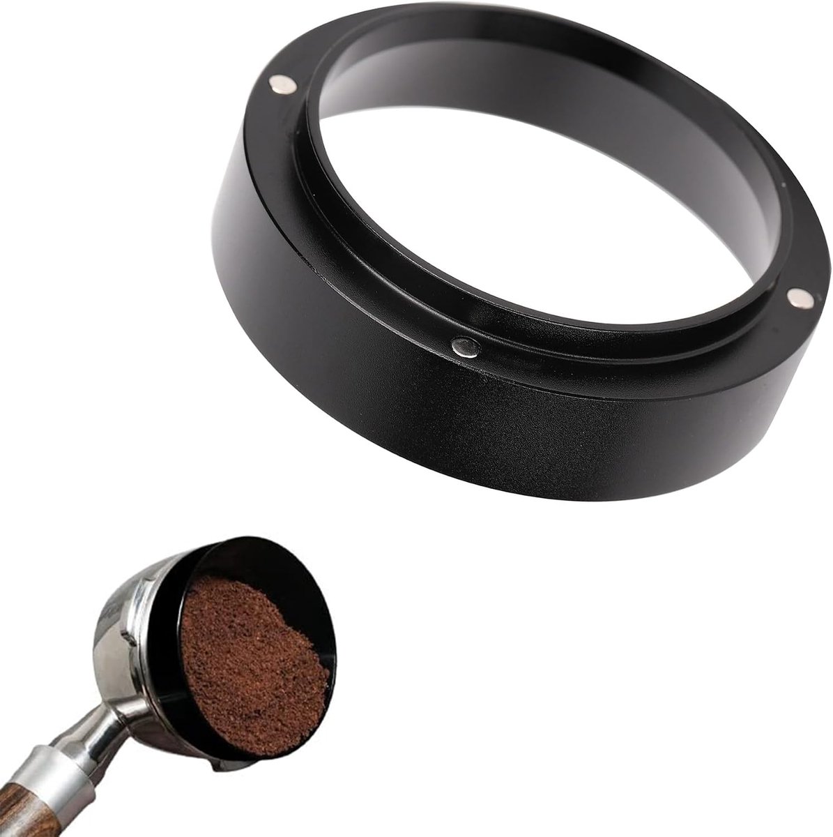 doseerring, koffie, herbruikbare aluminium zeefhouder met trechterfunctie, espresso-accessoires voor barista thuis (51 mm)