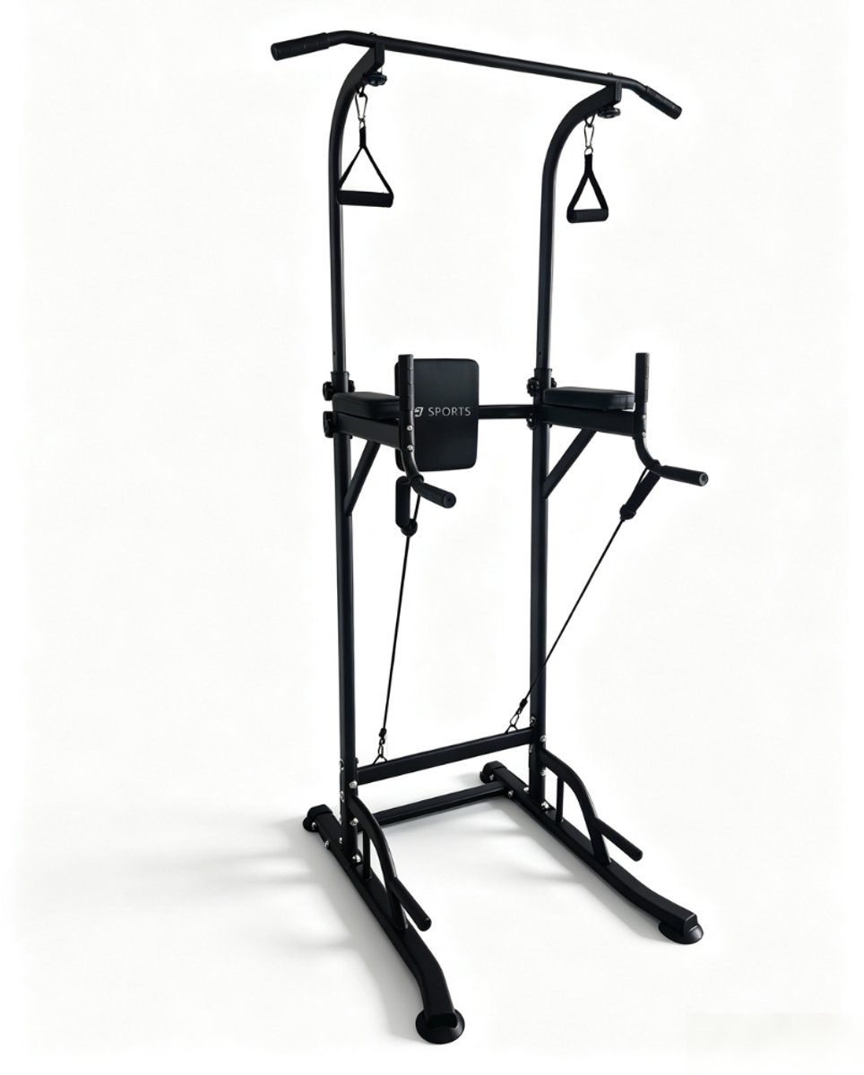 AJ-Sports Pull up station - Power Tower - Tower dip station - Pull up Bar - Krachtstation - Home Gym - Zwart