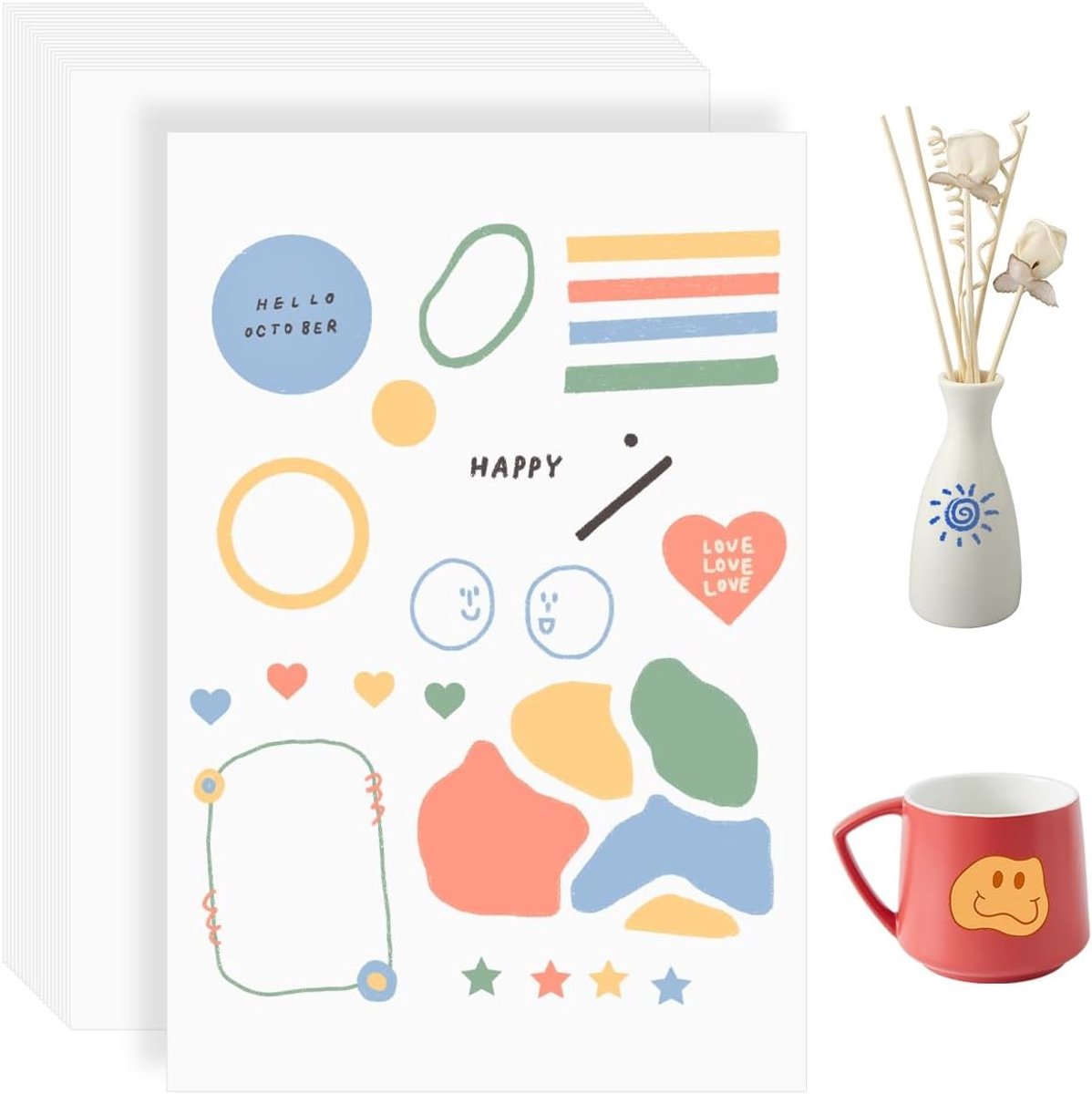 Water Decal Transfer Film voor Laser Printers - 20 A4 Bladen voor Creatieve Projecten en DIY Decoratie