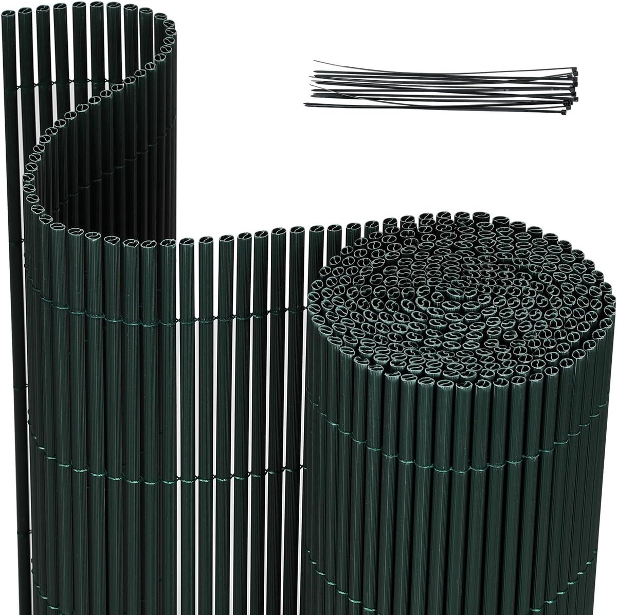 Inkijkbeschermingsmat, 90 x 400 cm, inkijkbescherming, privacymat, weerbestendig, voor tuin, terras, balkon, inkijkbescherming, met kabelbinders, balkoninkijkbescherming met