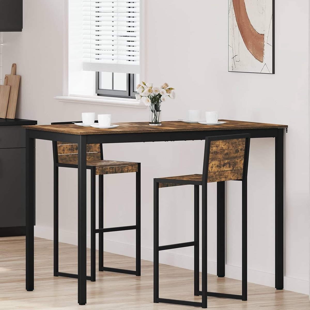 Hout Rechthoekig eettafel Gerookt eiken 150x80x105cm