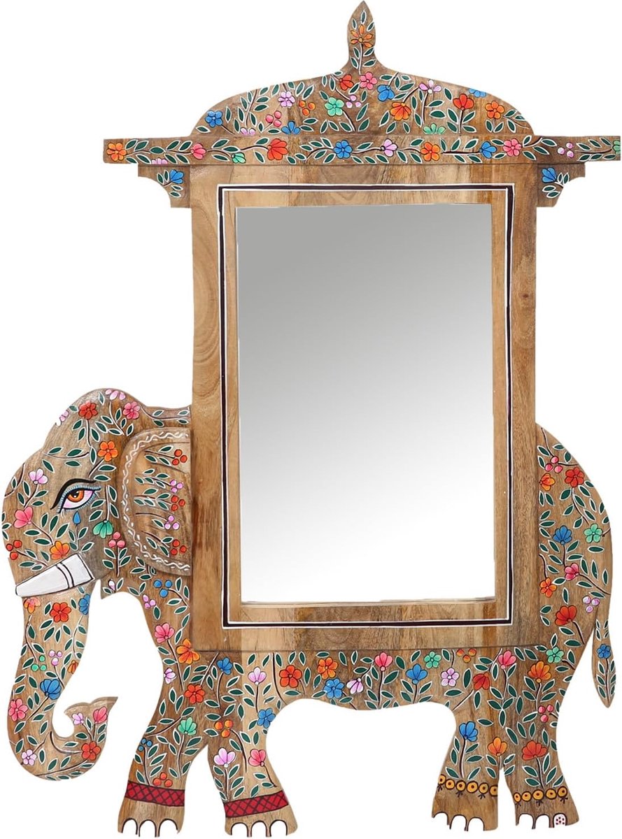 Wanddecoratie Wandspiegel Spiegel Akshara Kleurrijk