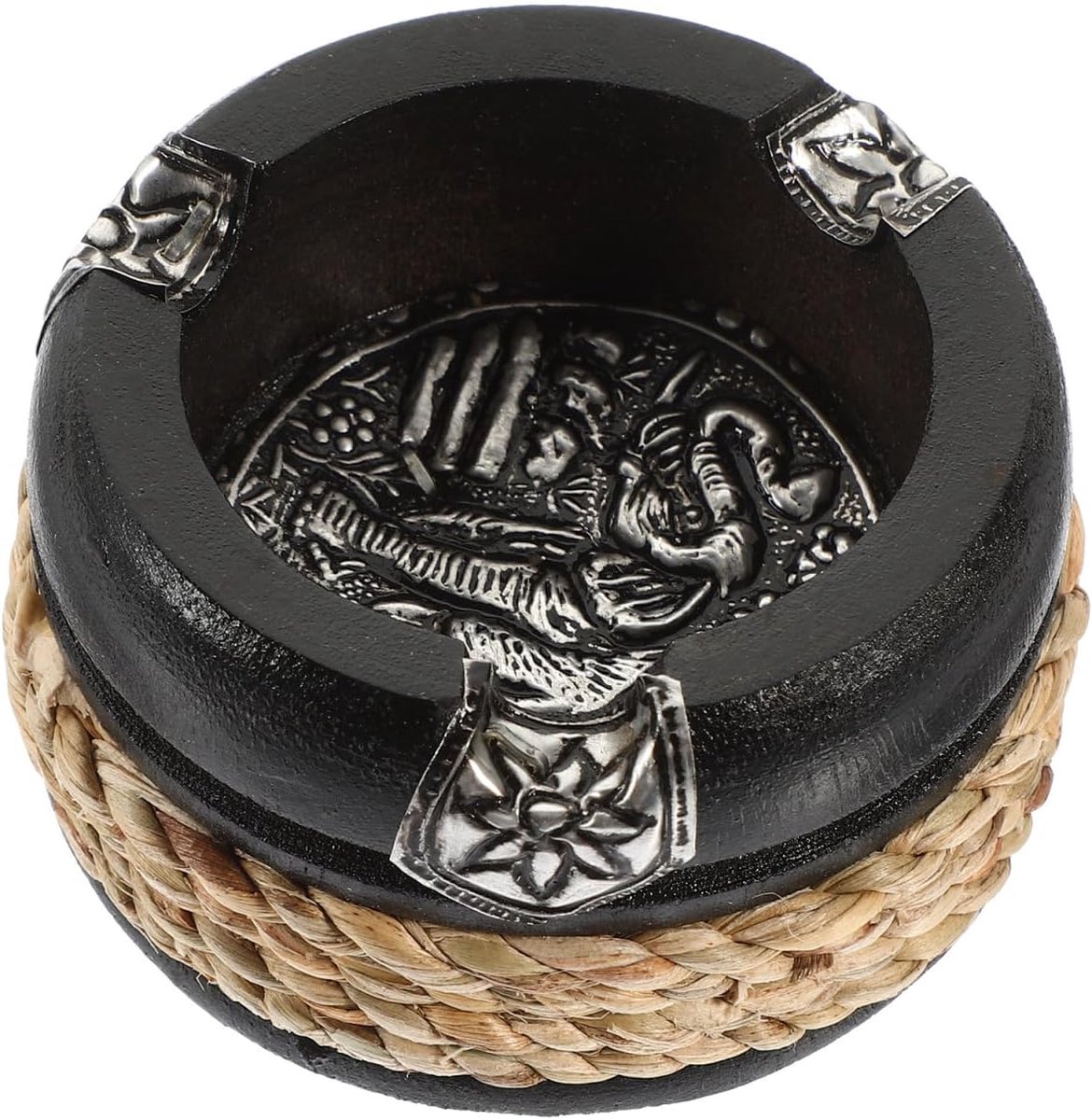 Asbak van hout, decoratieve tafelasbak