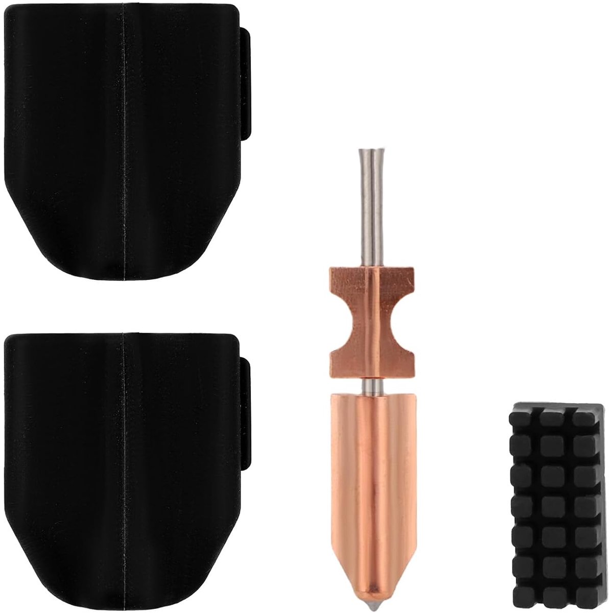4st 0,25mm Geïntegreerde 3D-Printernozzlekit Compatibel met Flashforge Adventurer 5X, Stalen Extruder Hotend Verwarmingsblokonderdeel met 2 Siliconen Sokken en Wisser