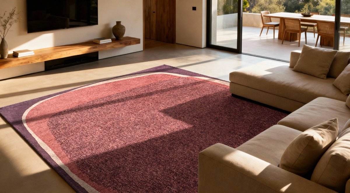 Wasbaar Binnen & Buiten Vloerkleed - Louis De Poortere Marble Rosewood - Laagpolig Tapijt - Gerecycled PET - Made in Belgium - Circulair, foto 2