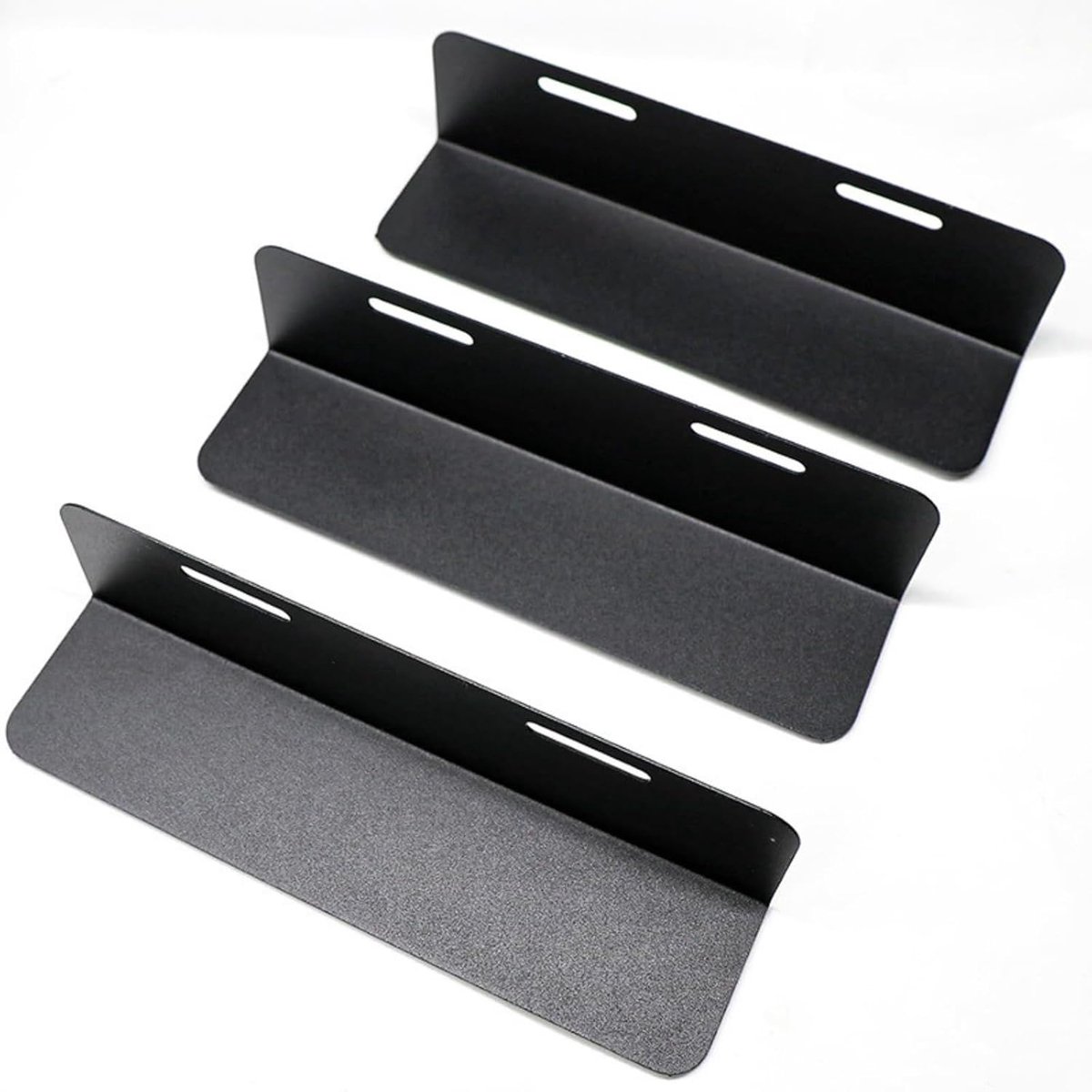 Kofferbakbevestiging, set van 3, 19 cm, kofferbakverdeler, antislip, kofferbakorganizer voor ladingbeveiliging, metalen bagagehouder voor auto, SUV, combi, bestelwagen, zwart