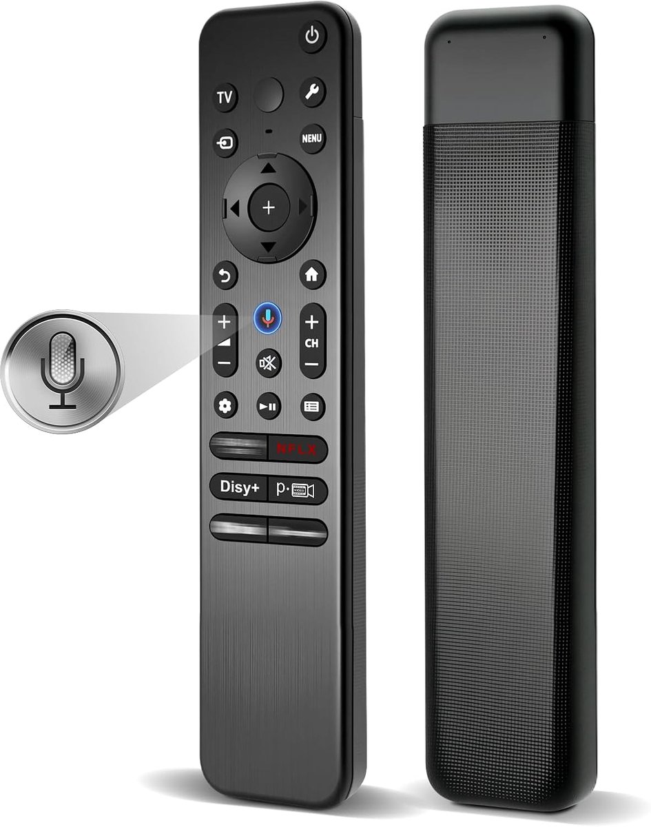 afstandsbediening voor Sony Smart TV's, afstandsbediening met spraakfunctie, compatibel met Sony Bravia XR/K Series 4K HDR QLED OLED Google Smart TV's