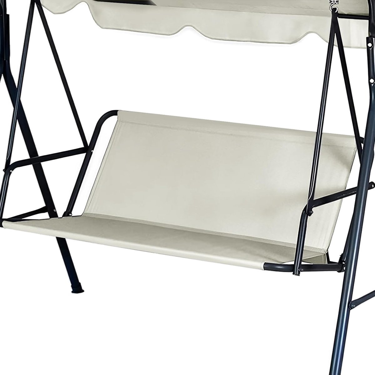 Schommelbank kussen reserveonderdelen tuinschommel vervangingskussen tuinstoel zitkussen 900D Oxford-weefsel waterdicht scheurvast voor 2 en 3-zits schommelstoelhoes (beige, 138 x 50 x 50 cm)