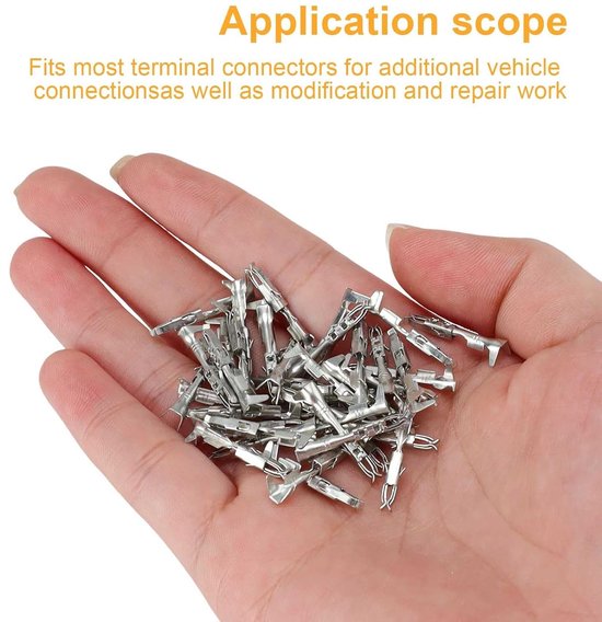0XBIT Mini ISO Krimpcontacten, 50 stuks mini-ISO-contacten, voor kabeldoorsnede van 0,50 mm² tot 1 mm², draaddiameter van 18 tot 22 AWG — afbeelding 4