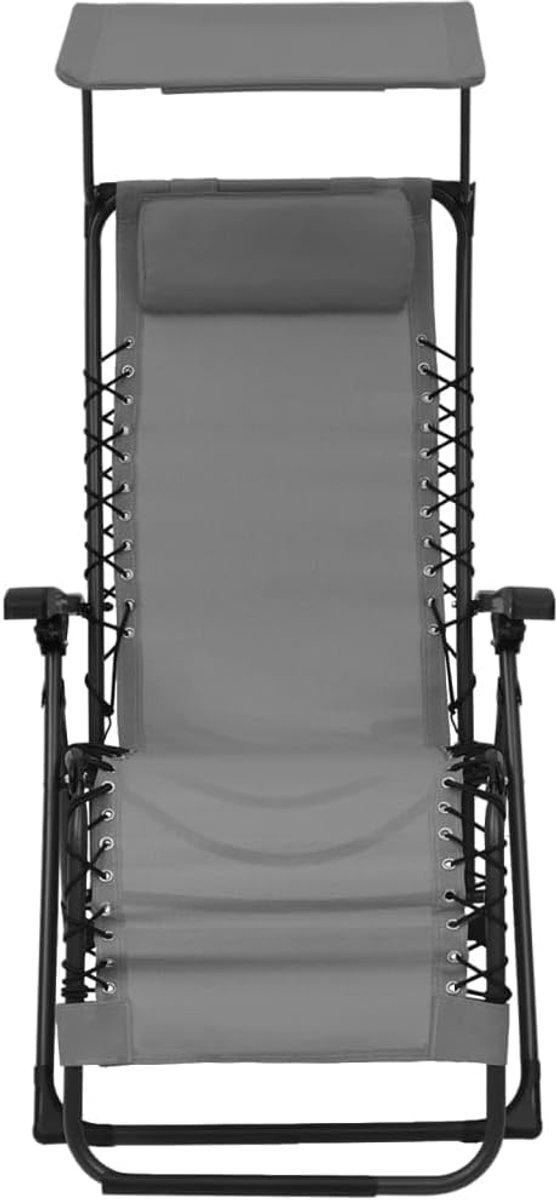 Textilene ligstoel met stalen frame, opvouwbare ligstoel voor terras, tuin, balkon