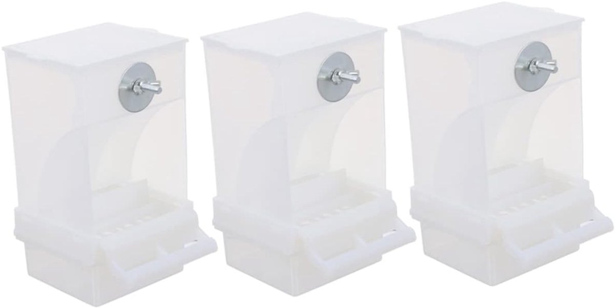 3 Stuks papegaai voeder valkparkiet papegaaienvoeder voer vogelzaad para kooi mees voederhuisje vogels bird feeder vogelvoederdispenser papegaai handige vogelvoeder Acryl