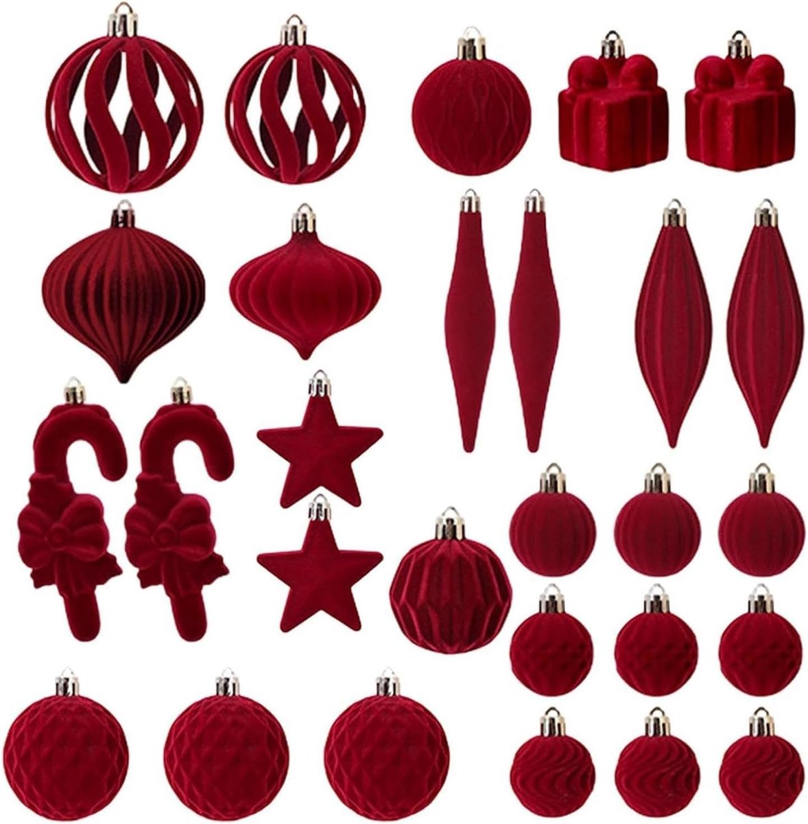 Kerstboom Versieringen Fluwelen Ballen Feestelijke Atmosfeer Accessoires