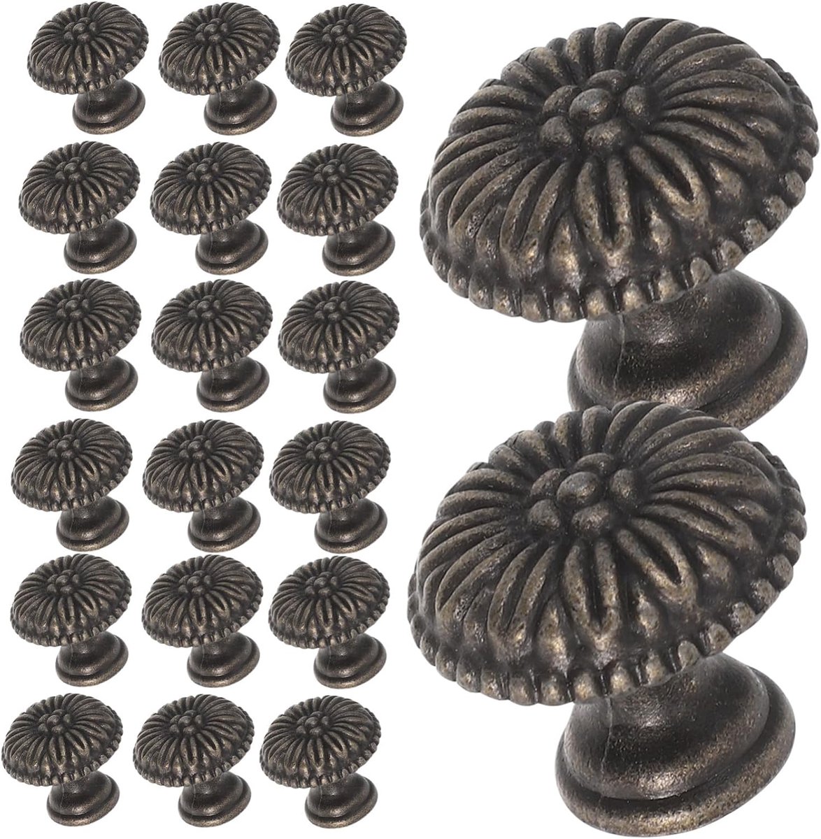 20 Stuks Antieke Kastknoppen Kastdeurgrepen Meubelgrepen Ladeknoppen Vintage Handgrepen Voor Kasten Kastgrepen Handgrepen Lichtbruine Zinklegering