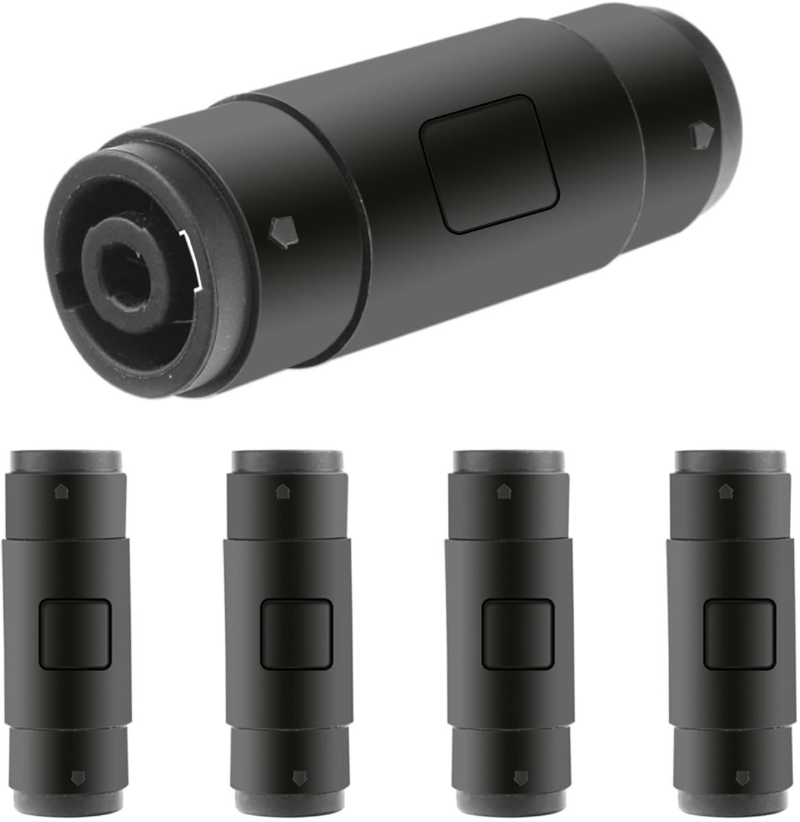 Speakon connector - 4Pin female adapter - recht - voor verlengen van AMP kabel - 5 stuks