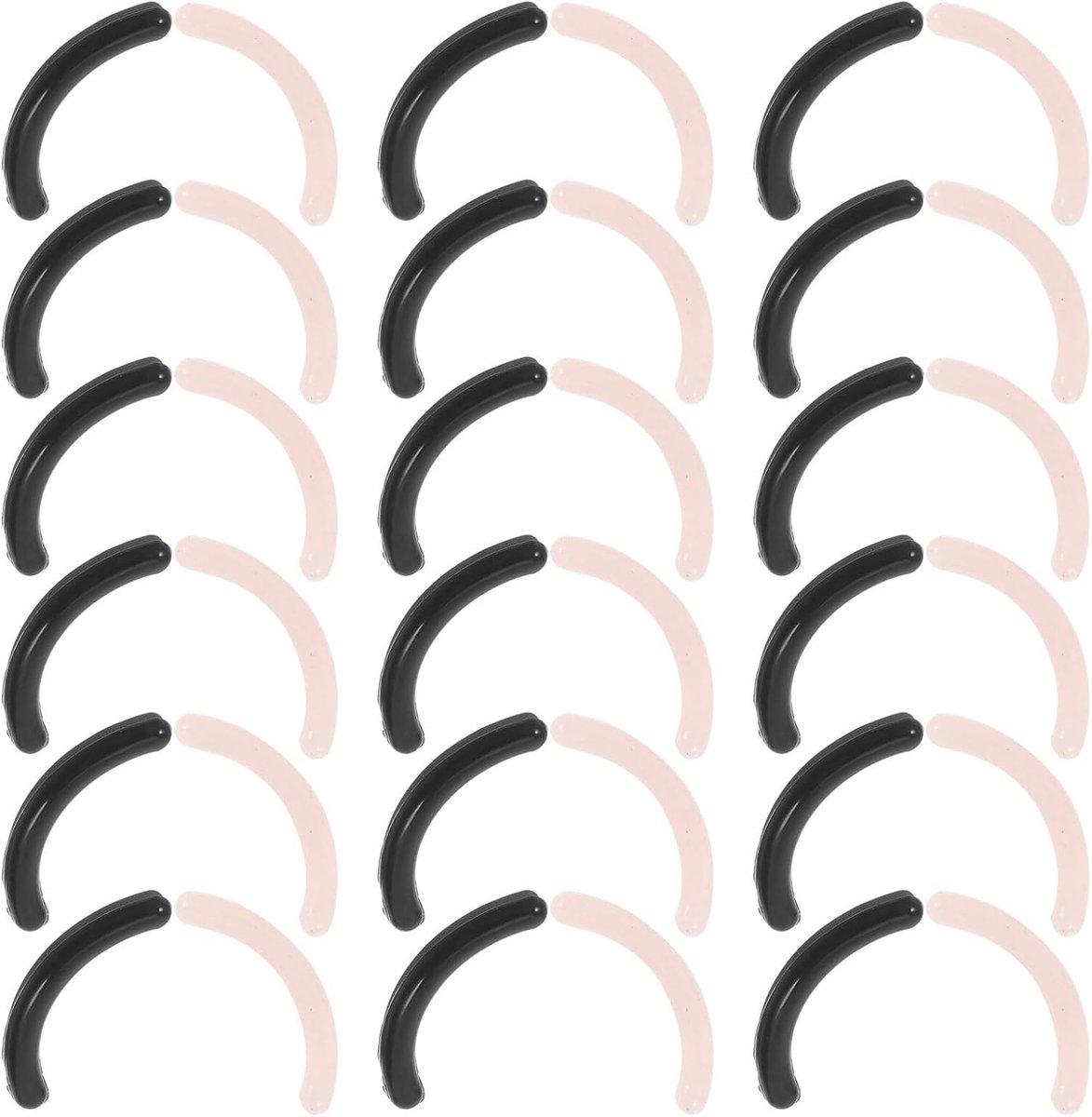 200 Stuks Universele Siliconen Wimperkruller Navulpads Zwart Roze Zachte Wimperkruller Vervangingspads voor Dagelijks Gebruik Eenvoudige Installatie Geschikt voor Make-up