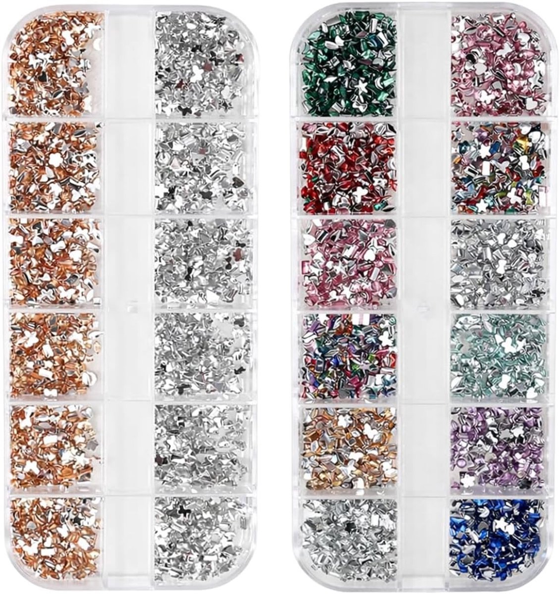 Nagelstrassteentjes in kleurenmix - 2000 stuks voor nageldecoratie, knutselen en creatieve projecten
