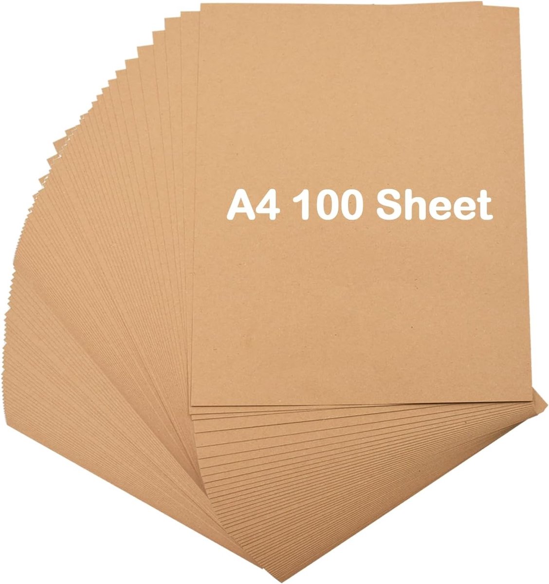 Kraftpapier A4, 100 Vellen, 200 g Dikte, Bruin Ambachtelijk Papier voor Kantoor, Trouwen en Cadeaus, Labels en Creatieve Projecten