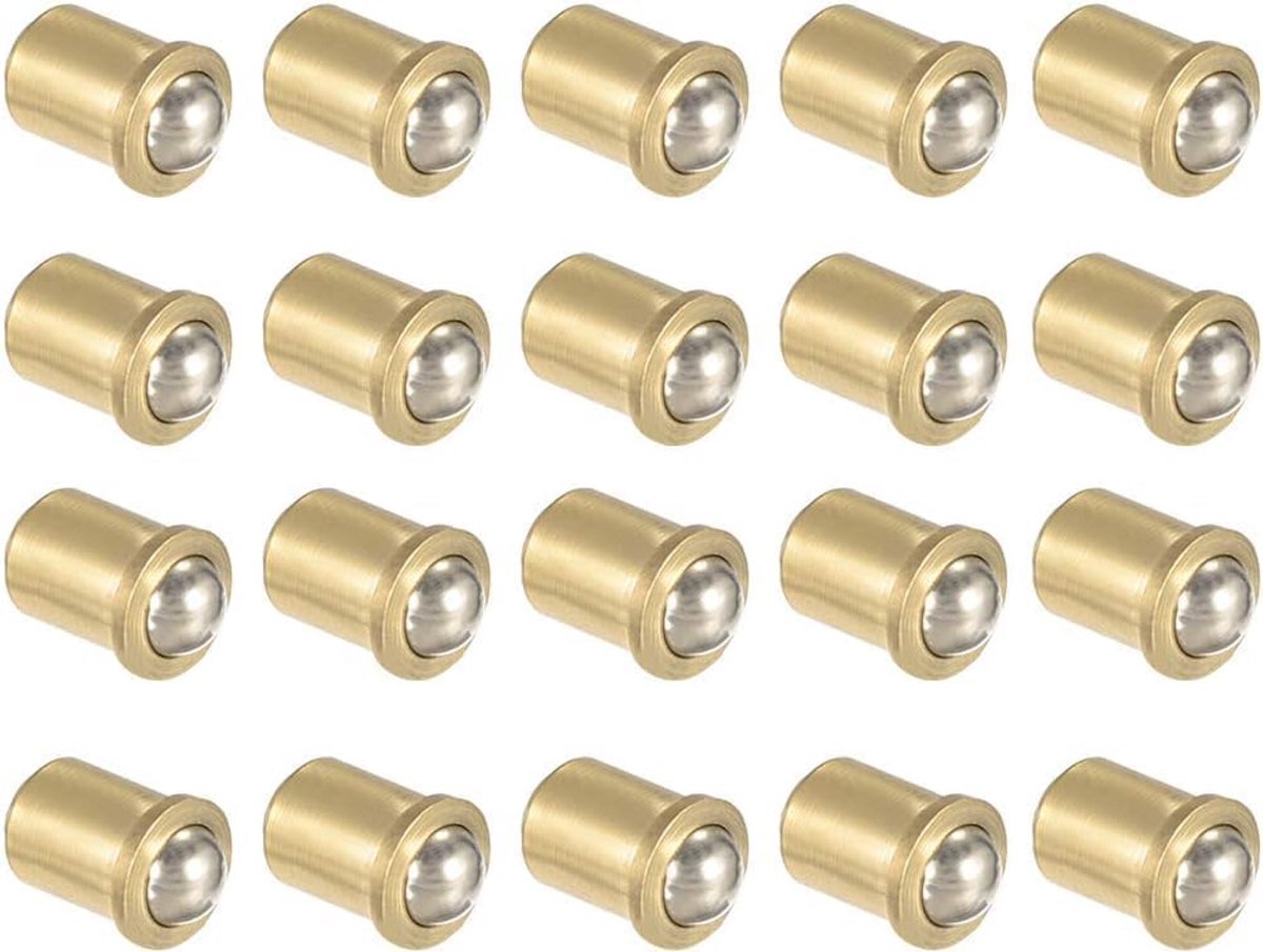 Lagers met kogellagers met een diameter van 5 x 6 mm, 25 N, 304 roestvrij staal, push-fit, kogelveer, gladde plunjer voor deur, kast, kastlade (5 mm x 6 mm)